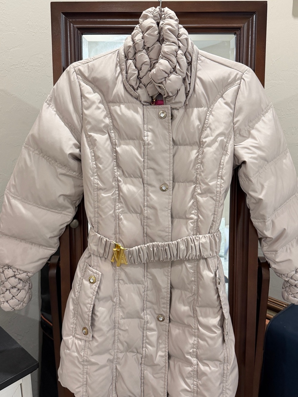 Betsey Johnson Light Taupe Puffer Coat